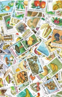 Houby, Plody, 50 různých poštovních známek
