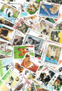 Psi  25 různých poštovních známek