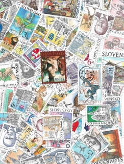 Slovensko 50 různých poštovních známek