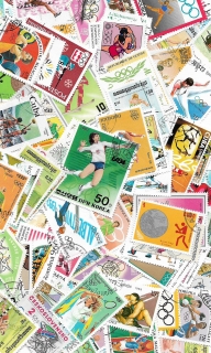 Olympijské hry, 25 různých poštovních známek