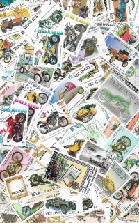 Silniční doprava 50 různých poštovních známek