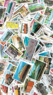 Železniční doprava 50 různých poštovních známek